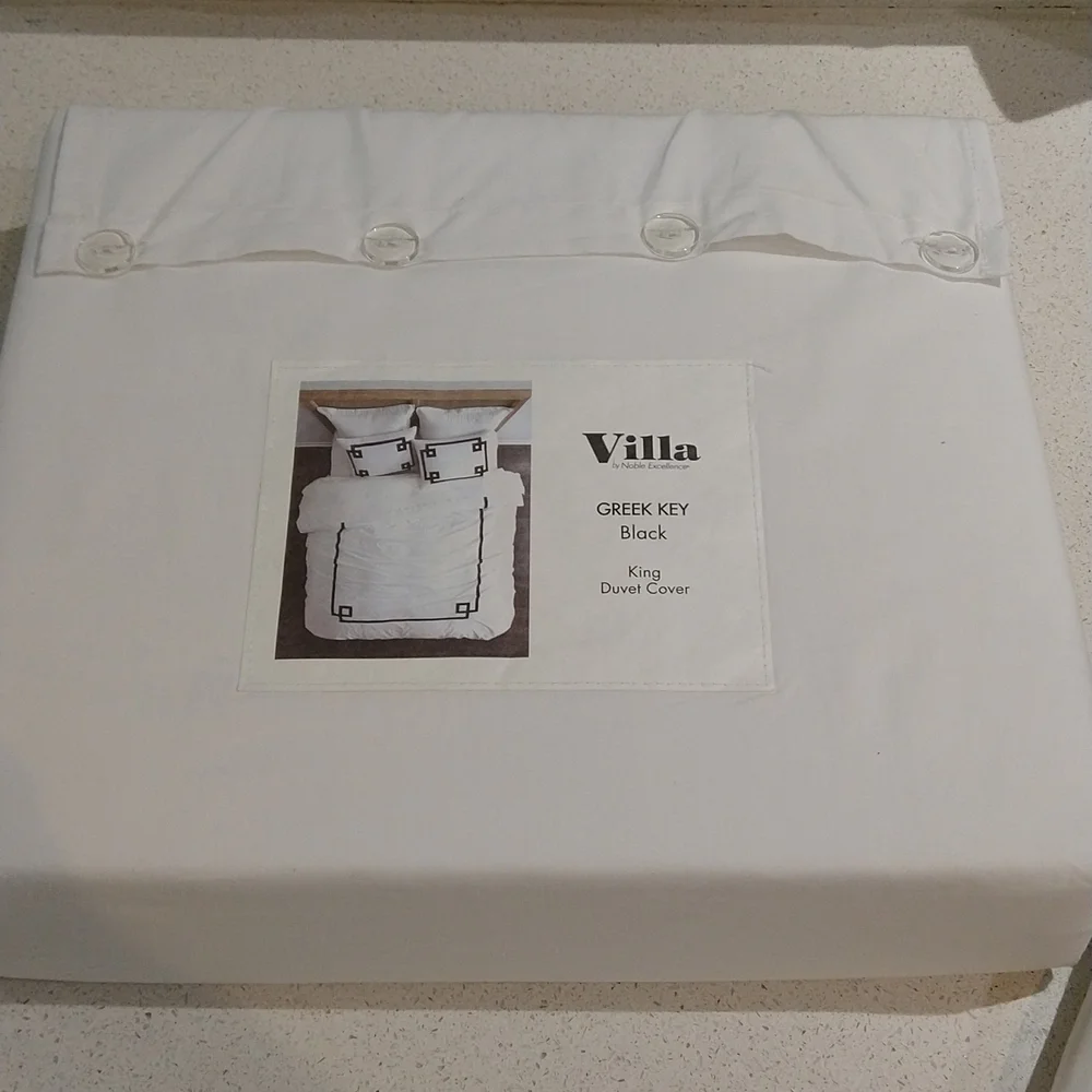 Villa By Noble Excellence Greek Key Duvet Cover & Sham